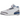 Jordan 3 Retro True Blue baskets dans un profil latéral classique avec une tige en cuir blanc, des détails imprimés éléphant et du bleu