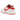 Jordan 1 Retro Low OG University Red baskets de profil avec une tige en cuir rouge et blanc, des lacets et un talon noirs