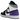 Air Jordan 1 Mid SE Purple baskets vue latérale avec empiècements violets, empeigne blanche, swoosh noir et semelle intermédiaire blanche