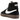 Nike SB Zoom Blazer Mid Black White Dark Gum baskets en vue latérale avec empeigne en daim noir, swoosh blanc et semelle en gomme.