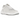 Maison Mihara Yasuhiro Wayne OG Sole Low White baskets en vue laterale avec une tige en cuir blanc et une semelle en caoutchouc fondue.