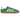 adidas Gazelle Indoor Green Gum baskets en profil latéral avec une tige en daim vert, des détails blancs et une semelle en gomme