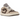Jordan 1 Low SE Enigma Stone Pale Ivory baskets vue de profil avec empiècements en daim, lacets et swoosh contrasté