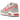 Nike Air Max Command Hyper Punch baskets de profil avec une empeigne blanche, un swoosh rose et une bulle d'air visible