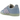 Adidas Samba OG Tactile Blue Ice Lavender baskets en vue latérale avec une tige en cuir bleu, des details lavande et une semelle gomme