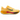 Nike Vomero Plus Citron Pulse Laser Orange baskets en profil lateral avec une tige jaune et orange et une semelle blanche