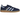 Adidas Handball Spezial LT Dark Blue Crystal Sky baskets en vue sous angle avec suède bleu foncé et détails bleu clair