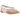 Adidas Taekwondo Mei Ballet Clear Pink White baskets en vue laterale avec une tige en cuir rose clair, des details blancs et fines brides