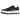 Jordan 1 Elevate Low Black Gym Red White baskets vue sous un angle avec une tige en cuir noir et rouge et une semelle blanche