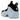 Nike Air Foamposite One Psychic Blue baskets de profil avec une coque supérieure bleue, des details noirs et une semelle translucide