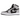 Jordan 1 Retro High Shadow 2.0 baskets vue de profil avec du cuir noir et du daim gris ainsi qu'une semelle blanche