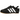 Adidas Taekwondo Black White baskets en vue laterale avec tige en cuir noir, bandes blanches et semelle plate
