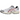 ASICS Gel-1130 White Desert Red baskets vue de profil avec une tige en mesh blanc, des details rouges et des lacets