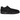 Jordan 4 RM Black Cat baskets en profil lateral avec une tige en suède entièrement noir, des lacets assortis et une unité Air visible.