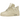 Jordan 4 Retro Net Rattan baskets en vue sous angle avec une tige beige en mesh et cuir, des lacets assortis et une semelle visible