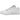 Jordan 1 Low Triple White baskets profil lateral avec empeigne en cuir blanc, logo swoosh et semelle blanche