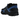 Nike Zoom Vomero 5 Black Court Blue baskets en profil lateral avec mesh noir, details bleus et semelle