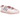 Adidas Taekwondo Caroline Hu x CLOT Pink Silver baskets en vue sous angle avec une tige rose et des détails argentés