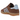 Adidas Gazelle Indoor Preloved Brown Clear Sky Gum baskets de profil avec tige marron, details bleus et semelle gomme