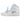 Air Jordan 1 Retro High Virgil Abloh Archive Alaska baskets vue sous angle montrant des détails en cuir blanc et un design déconstruit distinctif.