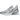 Nike Air Max 270 Pure Platinum Light Smoke Grey Metallic Silver Black baskets vue latérale avec empeigne en maille grise, swoosh noir et bulle d'air.