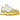 Baskets Air Jordan 11 Retro Low Yellow Snakeskin en vue latérale, dotées du motif peau de serpent jaune emblématique et semelle blanche.
