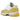 Air Jordan 11 Retro Low Yellow Snakeskin baskets en vue latérale avec empeigne blanche, garde-boue à motif peau de serpent jaune et semelle translucide