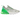 Baskets Nike Air Max 270 Light Silver Green Shock en vue angulaire avec tige gris clair, détails vert néon et unité Air au talon visible.