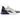 Nike Air Max 270 Persian Violet baskets vue latérale avec empeigne blanche, swoosh noir et large unité Air Max violette au talon sur une semelle