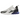 Nike Air Max 270 Persian Violet baskets vue latérale avec empeigne en mesh blanc, swoosh noir et unité Air violette au niveau du talon.