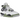 Air Jordan 4 Retro Seafoam baskets vue latérale avec cuir blanc, détails verts sur les œillets, la semelle intermédiaire et unité Air visible