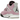 Air Jordan 4 Retro Orchid baskets vue latérale avec empeigne en daim rose, détails blancs et unité Air visible dans la semelle intermédiaire