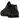Nike Shox R4 Black baskets vue latérale avec son système d'amorti Shox caractéristique au talon, empeigne noire et détails en matière synthétique.