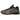 Nike Shox R4 Ironstone Off Noir baskets en vue latérale inclinée avec une empeigne sombre, un système de laçage détaillé et les ressorts amortissants.