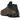 Nike Shox R4 Ironstone Off Noir baskets vue latérale avec les amortisseurs Shox emblématiques au talon et une empeigne texturée aux tons sombres.