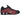 Nike Shox R4 Black Team Red baskets vue latérale avec empeigne noire, détails rouges et la célèbre unité d'amorti à colonnes au talon