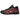 Nike Shox R4 Black Team Red baskets vue de côté avec tige noire, détails rouges sur le talon et amorti Shox emblématique dans la semelle