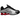 Nike Shox R4 Black Metallic Silver 2025 baskets en vue latérale, dotées d'une empeigne noire élégante, de détails réfléchissants et des piliers d'amorti emblématiques.