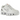 Nike Shox TL White Metallic Silver Max Orange baskets vue latérale avec mesh blanc, détails argentés et semelle amortissante Shox iconique