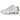 Nike Shox TL White Metallic Silver Max Orange baskets vue latérale avec empeigne en mesh blanc, détails argentés et amorti orange sur la semelle.