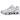 Nike Shox TL Summit White Barely Grape baskets vue latérale avec semelle à ressort emblématique, empeigne blanche et détails violets au talon.