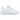 Nike Air Force 1 Sage Low Triple White baskets vue de profil avec semelle plateforme blanche, empeigne en cuir et lacets ton sur ton