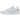 Nike Air Force 1 Flyknit 2 White Pure Platinum baskets vue latérale avec empeigne en maille Flyknit blanche, semelle blanche et détails pure platinum.