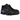 Nike Shox TL Black Racer Blue baskets en vue latérale, avec une tige en mesh noir, des colonnes Shox emblématiques et des détails bleu vif au talon
