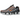 Nike Shox TL Light Smoke Grey Black Bright Mandarin baskets vue latérale avec amorti Shox distinctif, empeigne grise et détails orange vifs.