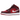 Baskets Air Jordan 1 Mid SE Red Quilt en vue latérale avec empeigne rouge matelassée, détails en cuir blanc et logo Swoosh noir distinctif.