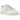 New Balance 480 Triple White baskets en cuir blanc avec embout perforé et profil latéral classique sous un angle incliné