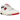 New Balance 550 Aime Leon Dore White Navy Red baskets vue latérale avec empeigne en cuir blanc, logo bleu marine, détails rouges au talon et semelle gomme.