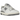 New Balance 530 White Vibrant Apricot Silver Metallic baskets vue latérale avec empeigne en mesh blanc, détails orange et accents argentés
