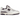 New Balance 550 Aime Leon Dore Purple baskets vue latérale avec empeigne en cuir blanc, détails violets et semelle intermédiaire vintage